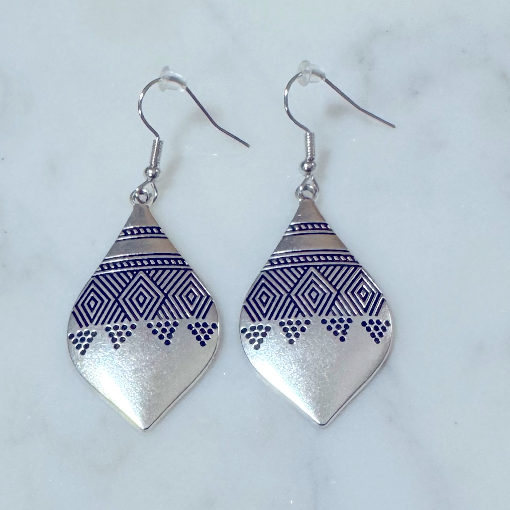 New Aztec Or Geometric Print Earrings